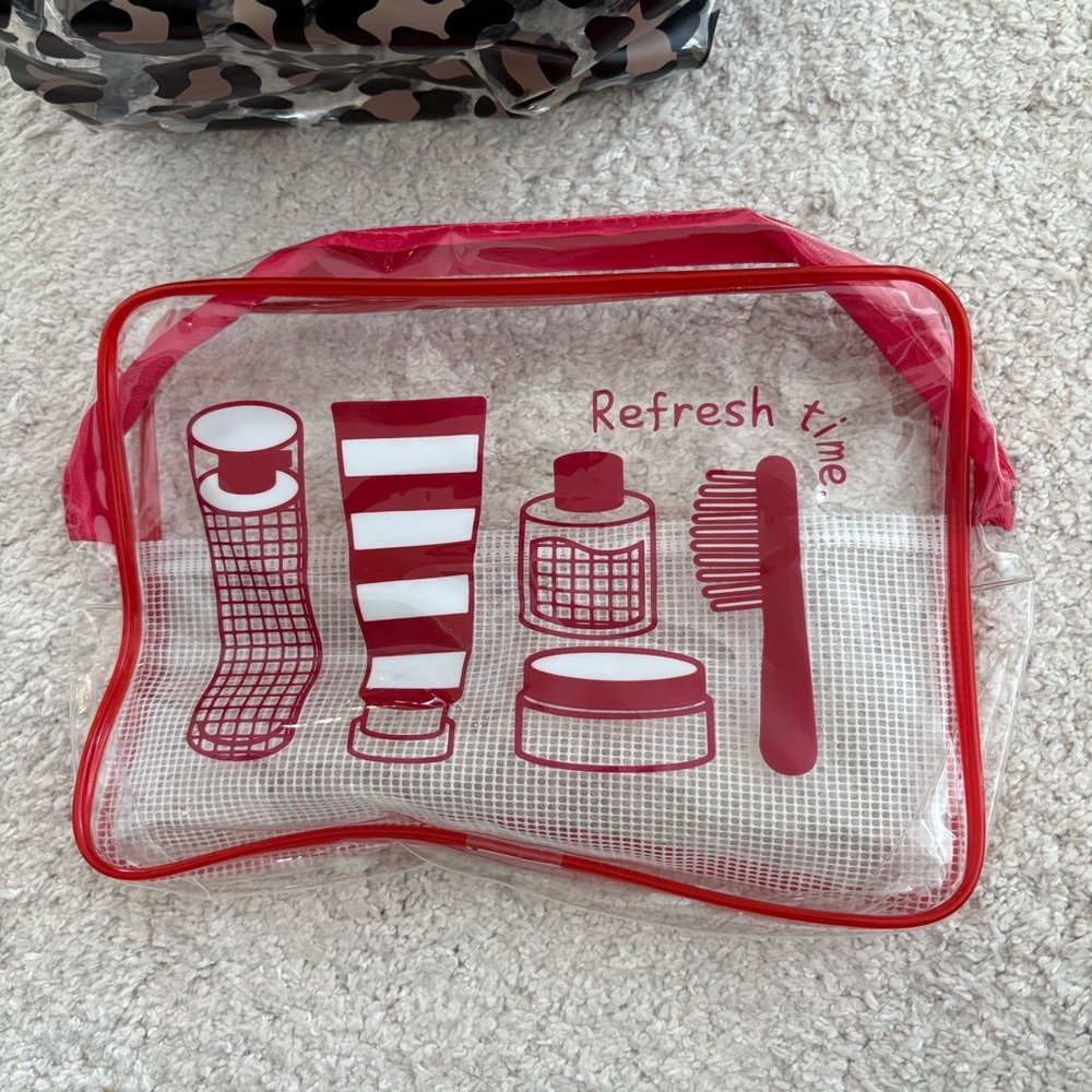 Clear Travel Zip Toiletry Bag Set - Picture 2 of 12